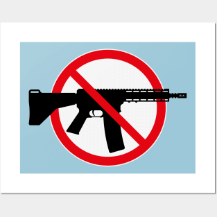 Gun Ban / Prohibition Sign (No Weapons / Peace / 3C) Posters and Art